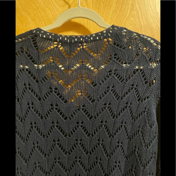 Navy blue plus size sweater - Picture 3 of 8